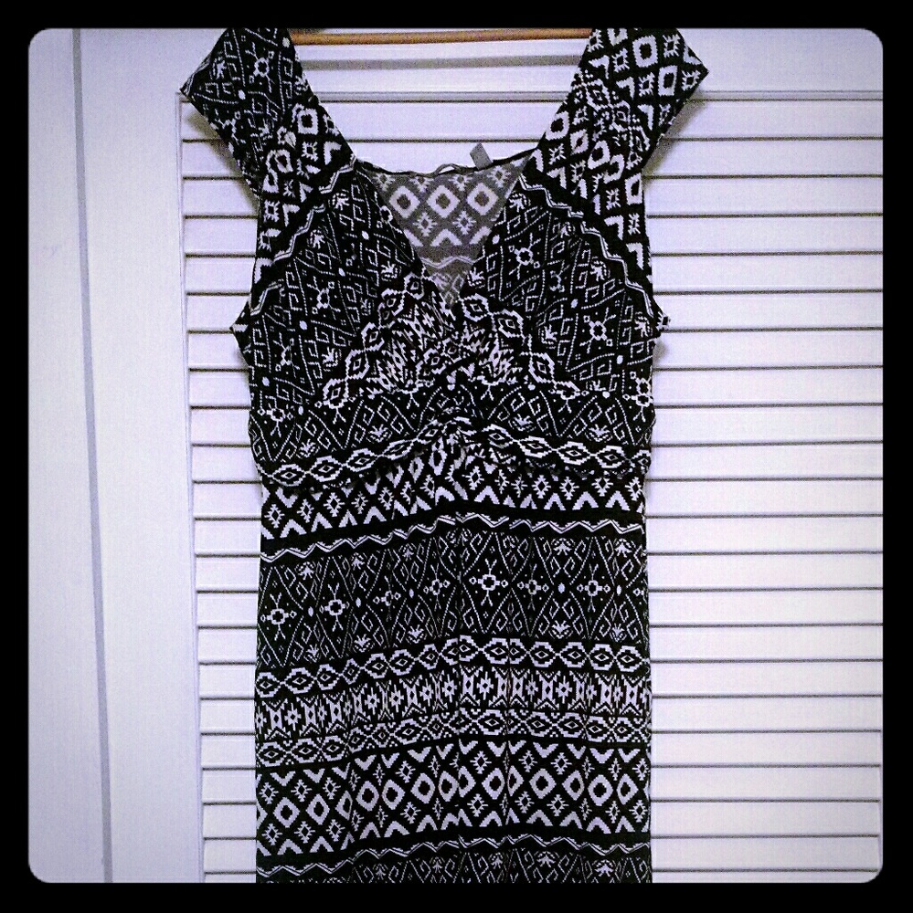Black and White Maxi Dress